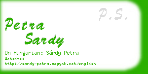 petra sardy business card
