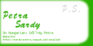 petra sardy business card